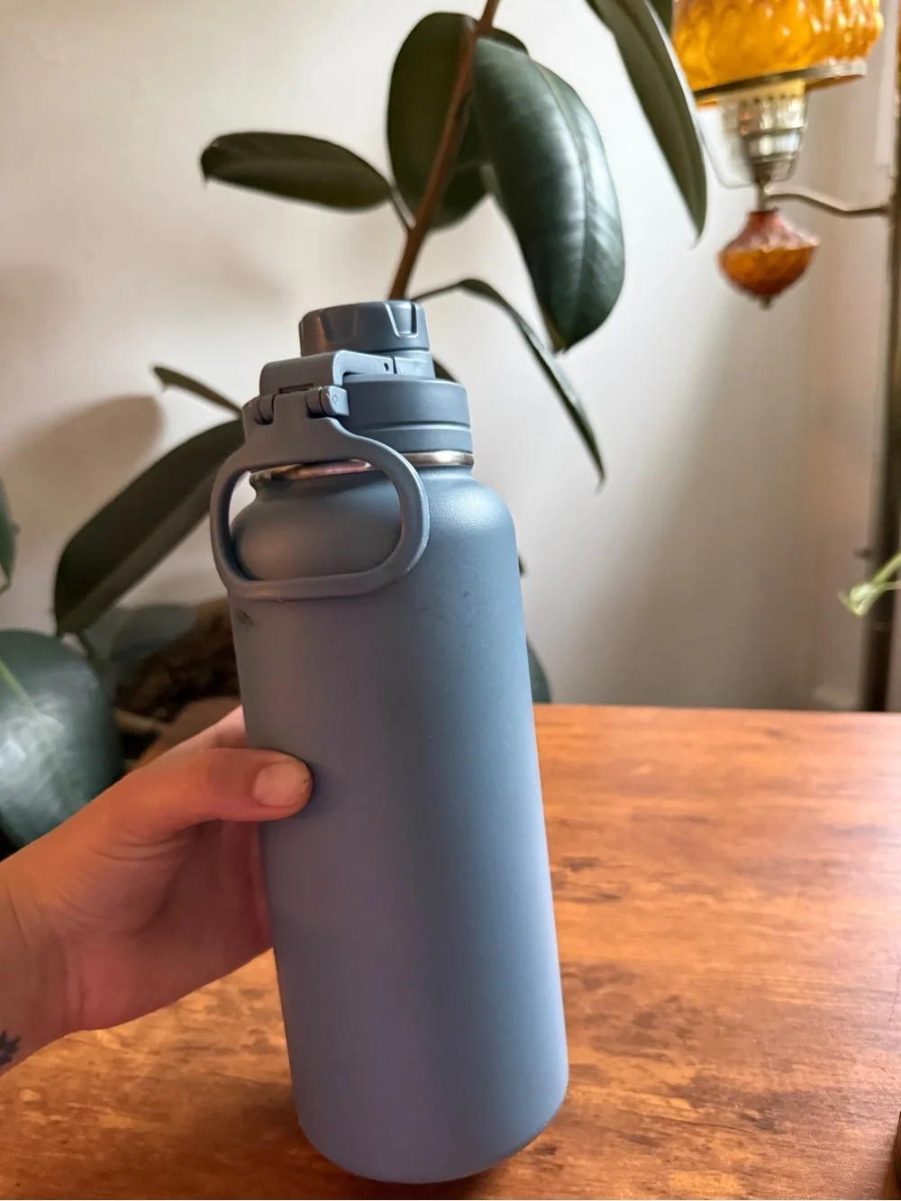 HydraPeak Matte Slate Blue Insulated Water Bottle 32 oz